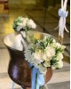 Baptism decoration for boy  with white flowers Christening