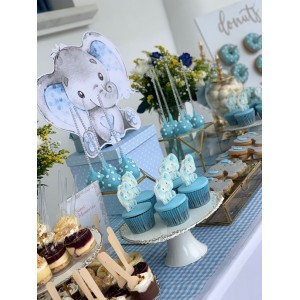 Baptism decoration for boy and girl, theme: little elephant  No 1