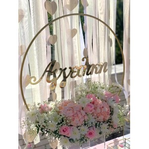 Baptism decoration with flowers 