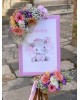 Baptism decoration with flowers and elephant Christening