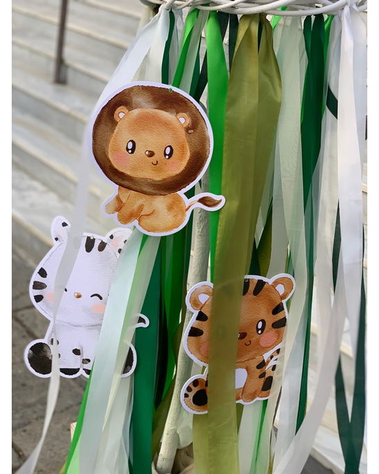 Baptism decoration for boy and girl, theme: jungle animals Christening