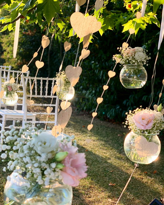 Wedding decoaration with white & baby pink flowers Wedding