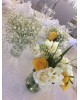 Διακόσμηση γάμου με λευκά και κίτρινα λουλούδια Γάμος