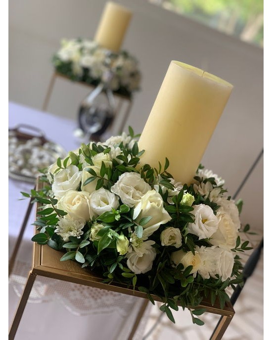 Wedding decoaration with white flowers Wedding