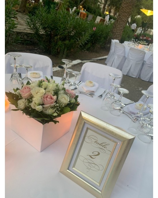 Romantic wedding decoaration with white & baby pink flowers Wedding