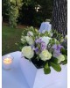 Διακόσμηση γάμου με λευκά και λιλά λουλούδια Γάμος