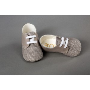 Shoes for bay, cotton cloth with pattern and leather