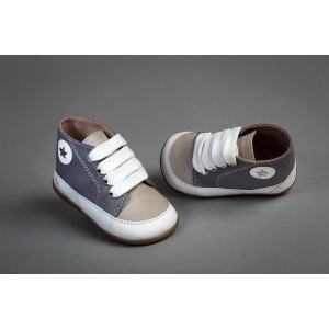 Shoes for boy, cotton cloth with shoelaces