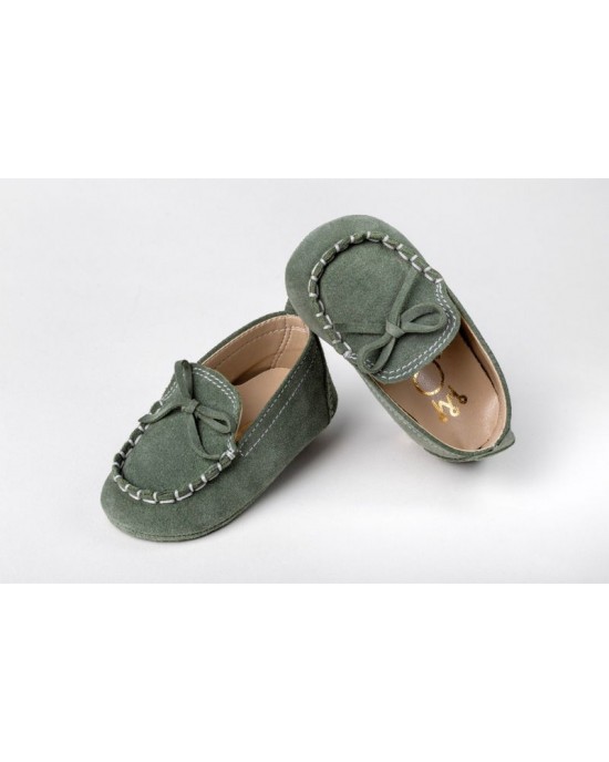 Hug shoes for boy, loafers style, made of suade Christening Shoes