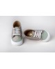 Hug shoes for boy, made of leather and fabric monochrome and with patern  Christening Shoes