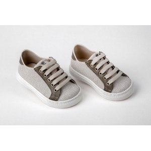Sneakers walking  shoes for boy made of leather and fabric