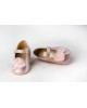 Baby girl hug leather shoes  with lace and flower Christening Shoes