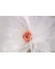Μπαλαρίνα αγκαλιάς από  ιβουάρ ή απαλό ροζ δέρμα, με τούλι, φτερά και τριαντάφυλλο Παπούτσια Βάπτισης