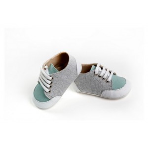 Hug shoes for boy, made of fabric and leather