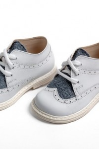 Baby boy brogues, walking shoes, made of leather and textile