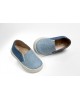 Baby boy walking shoes, slip on made of suade and textile Christening Shoes
