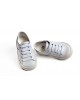 Sneakers walking shoes for boy made of white  leather and suade Christening Shoes