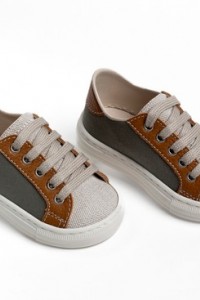 Sneakers walking shoes for boy made of  textile and suade