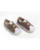 Sneakers walking shoes for boy made of textile ,white leather, suade and  double velcro closing Christening Shoes