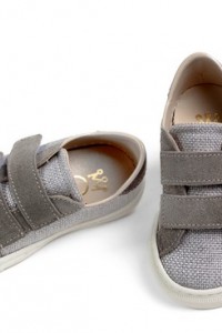 Παπούτσι περπατήματος sneaker από ύφασμα και καστορ,  με  κλείσιμο με velcro