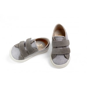 Sneakers walking shoes for boy made of textile  and suade and velcro closing