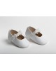 Baby girl hug shoes made of leather and decorated with sequins Christening Shoes