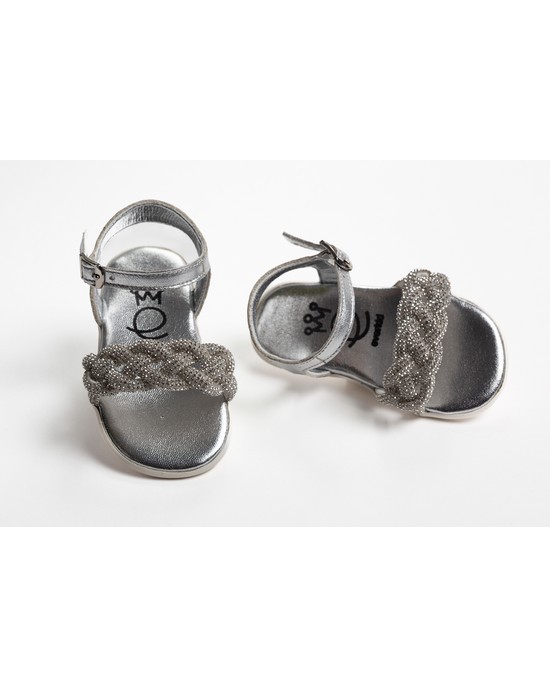 Baby girl first steps leather sandals shoes with strass Christening Shoes