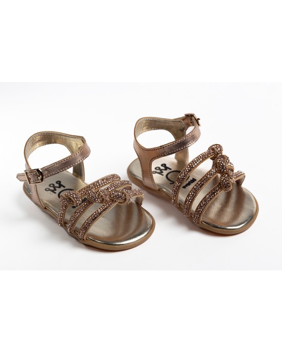 Baby girl first steps sandals shoes made of leather and strass Christening Shoes