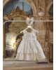 Βαπτιστικό φόρεμα off white από βαμβάκι με broderie Ρούχα Βάπτισης