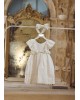 Baptism dress made of cotton broderie lace in off white Christening clothes