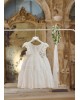 Baptism dress in ivory made of high quality lace Christening clothes