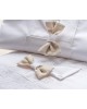 Oilcloth set for boy with beige linen bow Joy Oilcloth sets