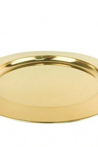 Round inox minimal gold tray