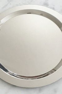 Round minimal inox tray