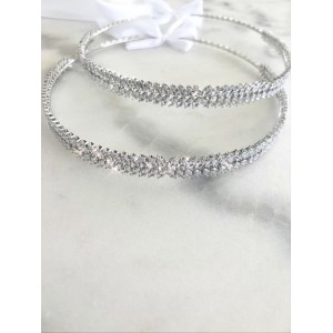 Wedding wreaths,  silver plated with Czech crystals