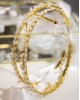 Gold plated  wedding wreaths with olive leaves and small pearls Wreaths
