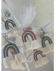 Christening favor for girl  and boy, keychain rainbow Favors