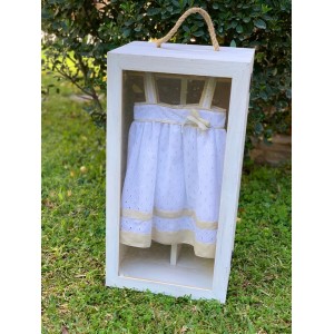 Christening box wooden with window front