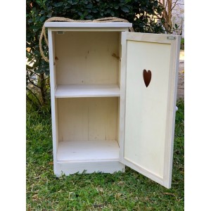 Christening wooden box for girl, little closet-table