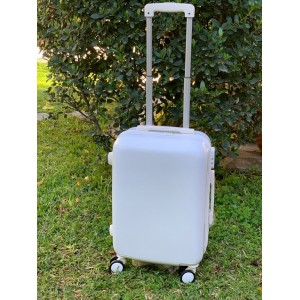 Trolley suitcase for christening, ivory