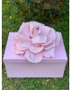 Christening box for girl pink with big flower Boxes 