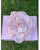 Κουτί βαπτιστικών για κορίτσι  ροζ με μεγάλο λουλούδι Κουτιά Βάπτισης