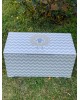 Κουτί βαπτιστικών ξύλινο μπαουλάκι γκρι-λευκό Κουτιά Βάπτισης