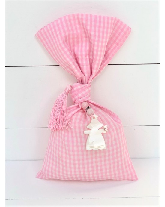 Christening favor for girl pink skechered pouch with fairy Favors