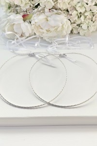 Silver plated wrought wedding wreaths