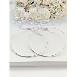 Silver plated wrought wedding wreaths