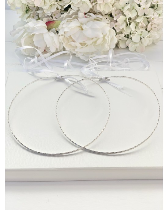 Silver plated wrought wedding wreaths Wreaths