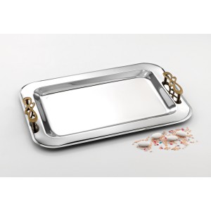 Rectangle  tray with gold details