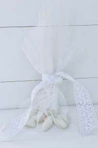 Wedding favor tulle with traditional lace
