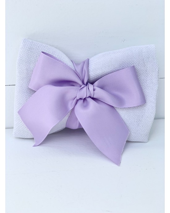 Wedding favor fabric envelope with lilac gross ribbon Favors